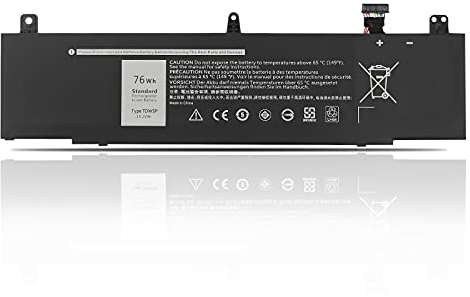 K KYUER 76Wh TDW5P Batteria per Dell Alienware 13 R3 P81G P81G001 ALW13C ALW13CR ALW13C-D1738 ALW13C-D2718 ALW13C-D2728 ALW13C-D2738 ALW13C-D2838 D2508 D2503S D2506S D2715S V9XD7 4RRR3 JFWX7 0JFWX7