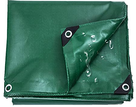 WMEIE Lonas Impermeables Exterior, Ojales Reforzados con Lona De PVC De Alta Resistencia, Verde Impermeable Ideal para Toldo De Lona, Barco, RV O Cubierta De Piscina,Verde,5x9m