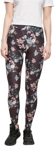 Urban Classics Damen Ladies Soft AOP Leggings, blacksoftflower, M