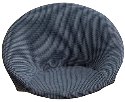 LOVIVER Soft Jacquard Saucer Slipcover Anti-Slip Stretch Polyester Moon Cover Washable, Dark Gray