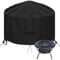 OKPOW Fire Pit Cover 80cm, Firepit Covers Waterproof Round-600D,Anti-UV,Heavy Duty Rip Proof Oxford Fabric Firepit Cover,Square Fire Pit Covers- Black(80cm*50cm)