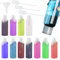 ZoeTekway 10 Stück Transparent 100ml Kleine Flaschen Handgepäck Reiseset mit Flip Cap Leere Reiseflaschen zum Befüllen (Mit drei Düsen und einem Trichter)