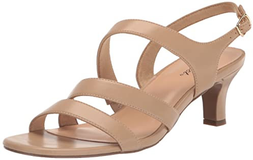 Easy Street Damen Como Sandale mit Absatz, Hautfarben, 39 EU Schmal