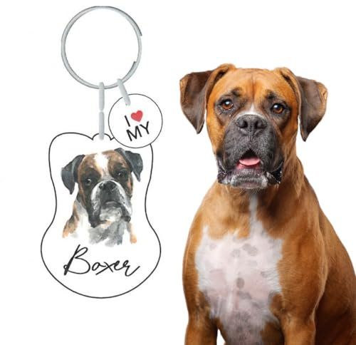 Splosh Porte-clés personnalisé pour animaux de compagnie,Porte-clés pour chiens,Cadeaux personnalisés,Porte-clés pour amoureux des chiens,Accessoires pour chiens, multicolore, S