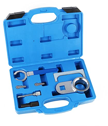 MRCARTOOL Motoreinbauwerkzeugsatz Nockenwellenverriegelungssatz T4 Crafter LT Zahnriemenwerkzeug Dieselmotor Riemenabzieher Werkzeuge Kompatibel mit VAG VW 2.4 2.5 DSDI TDICR (7 PCS)