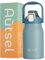 Autsel Edelstahl Trinkflasche mit Strohhalm 1L Flasche Große Trinkflasche aus Metall Outdoor Flasche BPA-freikanne für Camping Fitness