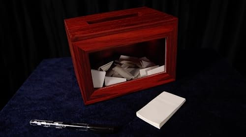 MOMOMAGE Prediction Magic Holzbox für professionelle Zauberer Quantum Billet Box Magic Tricks Stage Magic Prop Mental Illusions Gimmicks