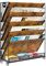 PAG Porte Document Mural à 5 étages Rangement Documents, En bois Rangement Bureau Organisateur,Trieur Mural Porte Revue A4 Présentoir,Convient Pour le Bureau /école/ Maison, Marron