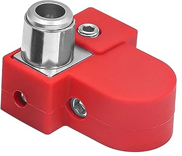 AMPIRE PK-Plus Batteriepolklemme für Pluspol (Abgänge: 1x 10-25mm² und 1x 25-50mm²) | Messing Block | Chrom-Kupfer-Nickel Legierung | Schraubklemmen