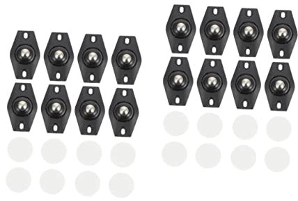 Mobestech 2 Sätze Selbstklebende Mini-rollen Universelle Schwenkräder für Kisten Mülleimer Kein Bohren Erforderlich 8 Stück