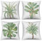 ASDCXZ Blätter Kissenbezug 40x40 cm 4er Set, Modern Einfachheit Frühling Grün Blätter Weiß Sofa Dekokissen Kissenbezüge Kissenhülle Waschbar Polyester Textil Outdoor Kopfkissenbezug Kissen Bezug