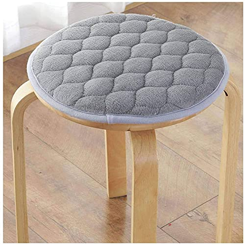 Stuhlkissen Stuhlkissen, Stuhlpolster für runden Hocker, Sitzkissen, einfarbiges Samt-Sitzpolster, Stuhlkissen mit Riemen, Schwammfüllung, dick, rutschfest, 08, Durchmesser 30 cm (Größe: Durchmesser 3