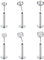 WillTen 6PCS Threadless Lip Piercing Silber, 20G Labret Piercing Chirurgenstahl mit Cubic Zirkonia/Kristall, Tragus Piercing Schmuck Kit für Frauen Mädchen
