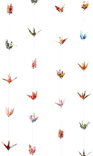 25 Kraniche, 1 Strang, Origami-Papierkranich-Girlanden für Hochzeit, Party, Dekorationen, Brautparty, Origami, Vögel, Luftschlangen für Babyparty, Verlobung, Valentinstag, Geburtstag, Party,