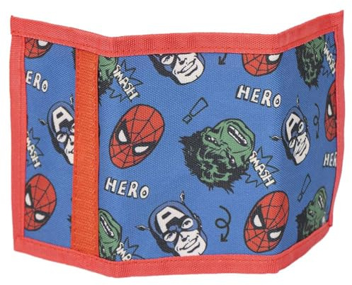 Avengers Sonnenbrillen- und Brieftaschenset - Blau und Rot - UV-400-Schutz und Filter der Kategorie 3 - Brieftasche mit mehreren Fächern - Originalprodukt, entworfen in Spanien
