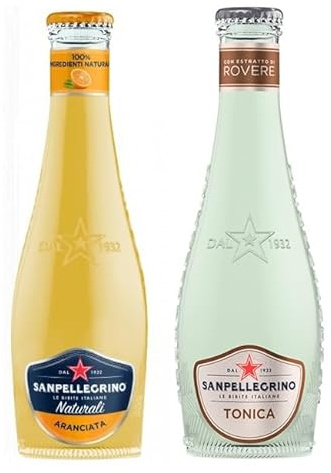 48er-Pack Testpaket San Pellegrino Aranciata Alkoholfreies Getränk mit Orange + Tonica Rovere Alkoholfreies Getränk 20cl Einweg-Glasflasche