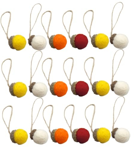 BUGUUYO 25St Tannenzapfen aus Wollfilz Halloween-Kranz Eichelgirlande aus Filz weihnachtsdeko Dekor Weihnachtsgirlande Tannenzapfen hängend schmücken lebensechter Tannenzapfen aus Filz