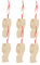 Cabilock 6St Toilettenpapier Anhänger aus Holz Dekoration Schlafzimmer Bedroom Decor personalisierte weihnachtsanhänger unfertige Holzverzierungen Christbaumschmuck hängend