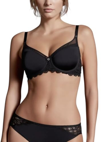 LEPEL Belseno Soiree Women's Bra with Underwired Preformed Cup 481, Black, 38C