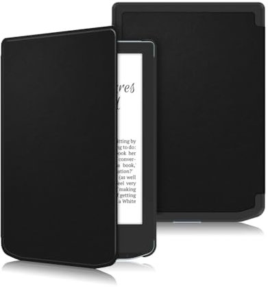 Kepuch Custer Coque pour Pocketbook Verse Pro PB629 PB634,PU-Cuir Étui Housse - Noir