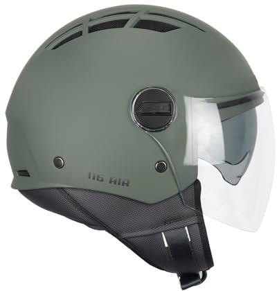 CGM Unisex – Erwachsene Air Jethelm, Grün matt, XXXL (65-66cm)