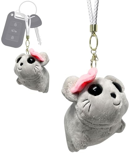 JOKILY Sad Hamster Plüschtier, Sad Hamster Kuscheltier, Trauriger Hamster Plüschtier mit Schlüsselband, Weiches Kuscheliges Süße Kuscheltiere Kinderspielzeug