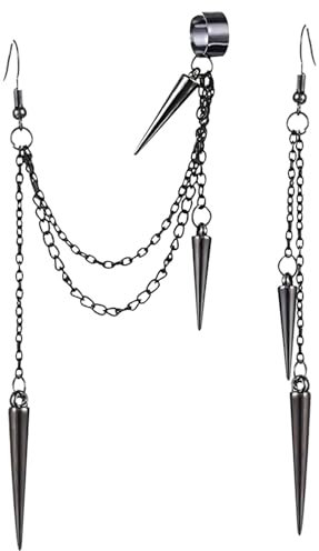 ZAMXHUG Ohrringe - 1 Paar Punk-Tropfenohrringe, Herrenohrringe, Damenohrringe, Gothic-Ohrringe, Hippie-Stil-Ohrringe,Antiallergische, Lange Kettenohrringe, modische Ohrringe, Geschenke