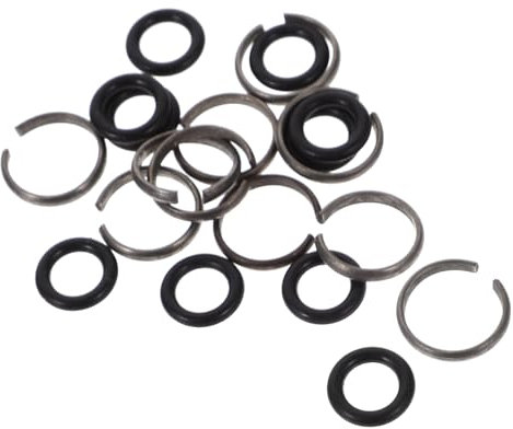 KONTONTY 10Sets Impact Wrench Socket Retainer with Iron Retaining Rings and High-Grade Rubber Easy Installation for Electric and Pneumatic Tools