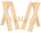 MAGICLULU Support D'éventail 2 Pièces Trépied En Bois Pour Rangement Et Présentation Décorative