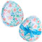 ZVK 50 Easter Paper Plates Set 9in Egg-shape Party Dinner Plates Disposable Party Supplies for Happy Easter Spring Holiday