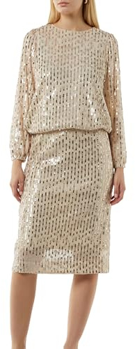 Comma Pailletten-Bluse mit Rundhalsausschnitt