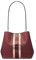 Michael Kors Pratt Medium Signature Logo Umhängetasche, Oxblood Metallic, Medium