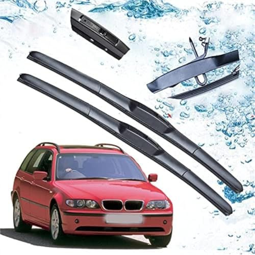 Caijiax Scheibenwischer für BMW 3er E46 Touring Estate 316 318 320 325 330 1998~2006, Ersatz-Scheibenwischer Frontscheibe Hochwertige Wischblätter.