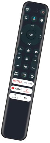 Replacement Voice Remote Control RC813 Suits for TCL QM8 QLED 4K Smart Mini LED Google TV 85QM850G 65QM850G 75QM850G 98QM850G