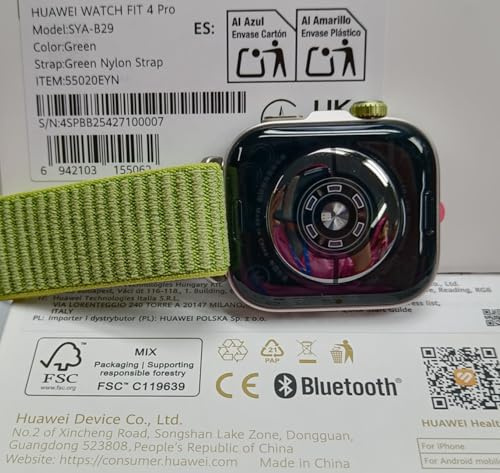 HUAWEI WATCH FIT 4 Pro Smartwatch, Outdoor-Sportarten auf Profi-Niveau, Saphirglas und Titan, Bis zu 10 Tage Akkulaufzeit, EKG, Leichte Sportuhr, Kompatibel mit Android & iOS, Grün + FreeBuds SE 2