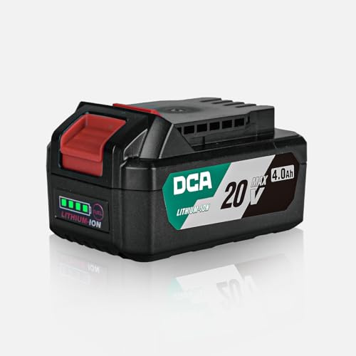 DCA Batteria agli ioni di litio da 20 V, batteria da 4,0 Ah ad alta capacità, attrezzo compatto da 20 V, 1,3 lbs (FFBL2040)