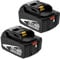 2 x 18 V 5.5 Ah replacement batteries for Makita battery BL1860B BL1850B BL1850 BL1840 BL1835 BL1845 BL1830 BL1820 BL1860 LXT-400 for Makita battery 18 V with LED display