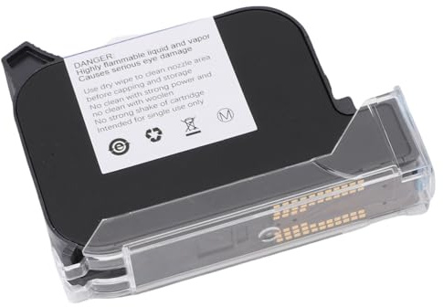 SEAFRONT Cartuccia Inchiostro Nero 42 ml per Stampante Portatile, Inchiostro a Solvente Asciugatura Rapida, 12.7 mm, Ricambio per Macchine per Codifica a Getto d'Inchiostro