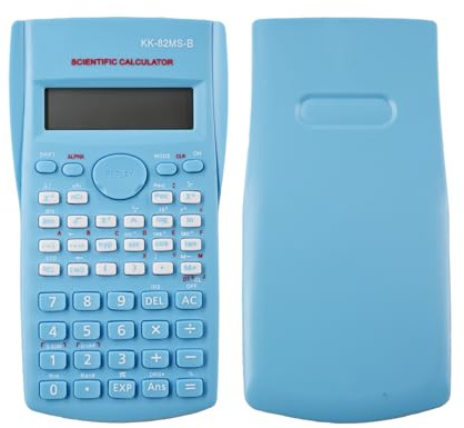 KK-82MS-D Wissenschaftlicher Taschenrechner, technischer wissenschaftlicher Taschenrechner mit 240 Funktionen, 2-zeiliges Display für Schule, Prüfungen, Büro, Business, Zuhause, Blau