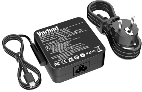 Caricatore USB C da 65 W per laptop Lenovo IdeaPad Slim 3 5 7 9, IdeaPad Duet/Flex 5G 3 5 7 Chromebook S540 720S 730S S940 Thinkpad T14 T14s T470 T470s T480 T490 T490s T495 T495T495alimentatore di