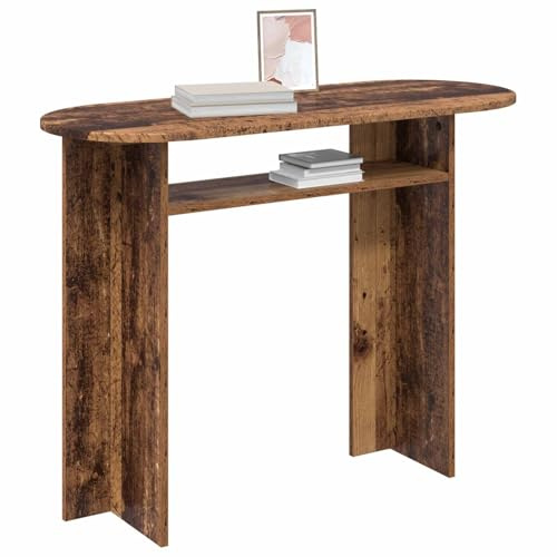 vidaXL Konsolentisch Altholz 100 x 39,5 x 75 cm Holzwerkstoff, Akzenttisch, moderner Wohnzimmertisch, schmale Ablage, praktisches Deko-Element, vielseitiges Stauraummöbel