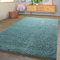 Moderner Hochflor Teppich Shaggy Einfarbig Dicht Gewebt Qualität Pastell Türkis, Größe:140x200 cm