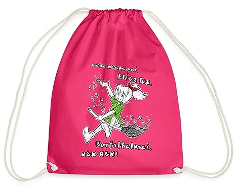 Spreadshirt Bibi Blocksberg Hexspruch Eene Meene Mei Turnbeutel, One size, Fuchsia