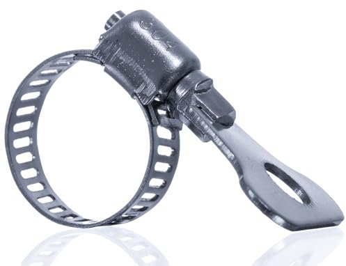 YoiYee Fascetta stringitubo da 13-19 mm, in acciaio inox 304, regolabile, con vite a galletta, a farfalla, in metallo, per fissare gas/carburante tubo, confezione da 4