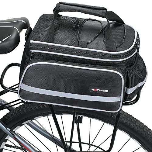 Selighting Sacoche Porte-Bagages de Vélo Étanche Sac de Vélo Imperméable Sac de Rangement arrière pour Cyclisme VTT Sport Voyage avec Housse (Noir)