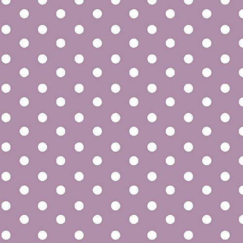 babrause® Baumwollstoff Punkte Flieder Webware Meterware Popeline OEKOTEX 150cm breit - Ab 0,5 Meter