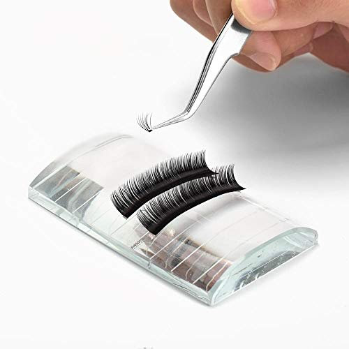 Soporte de paleta de pegamento adhesivo de pestañas postizas curvas ATOMUS para extensiones de pestañas suministros de extensión de pestañas de cristal de cristal