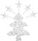 100 Stück Kunststoff Weihnachtsbaum Birnen und 5 Sterne Ersatz Baumbirnen für Keramik Christbaumschmuck (4,7 mm Durchmesser, transparent)
