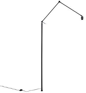 Qazqa - Modern Verstellbarer Arm schwarz ohne Fuß für Stehleuchte I Stehlampe I Standleuchte I Lampe I Leuchte - Editor - Stahl Länglich - LED geeignet E27