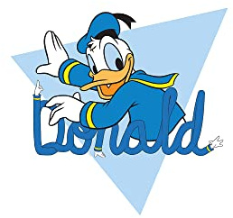 Komar Donald Duck Triangle - Größe: 50 x 70 cm, Wandbild, Poster, Kunstdruck (ohne Rahmen), Disney